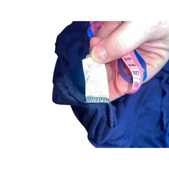 ZERDOCEAN Women's Plus 3X Navy Blouse Knit Blouse - Picture 10 of 11